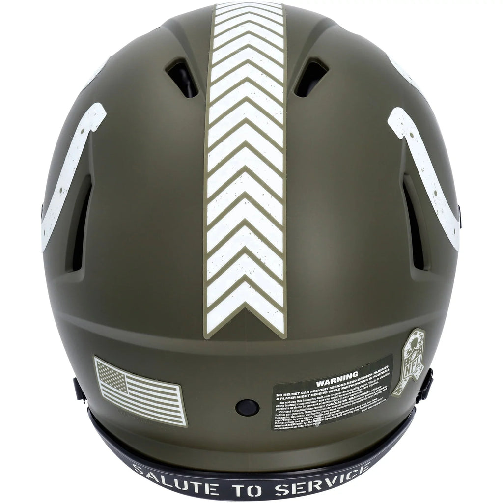 Service Manning Authentic Indianapolis Helmet Rid 2022 classic Speed Colts Salute to Peyton Autographed