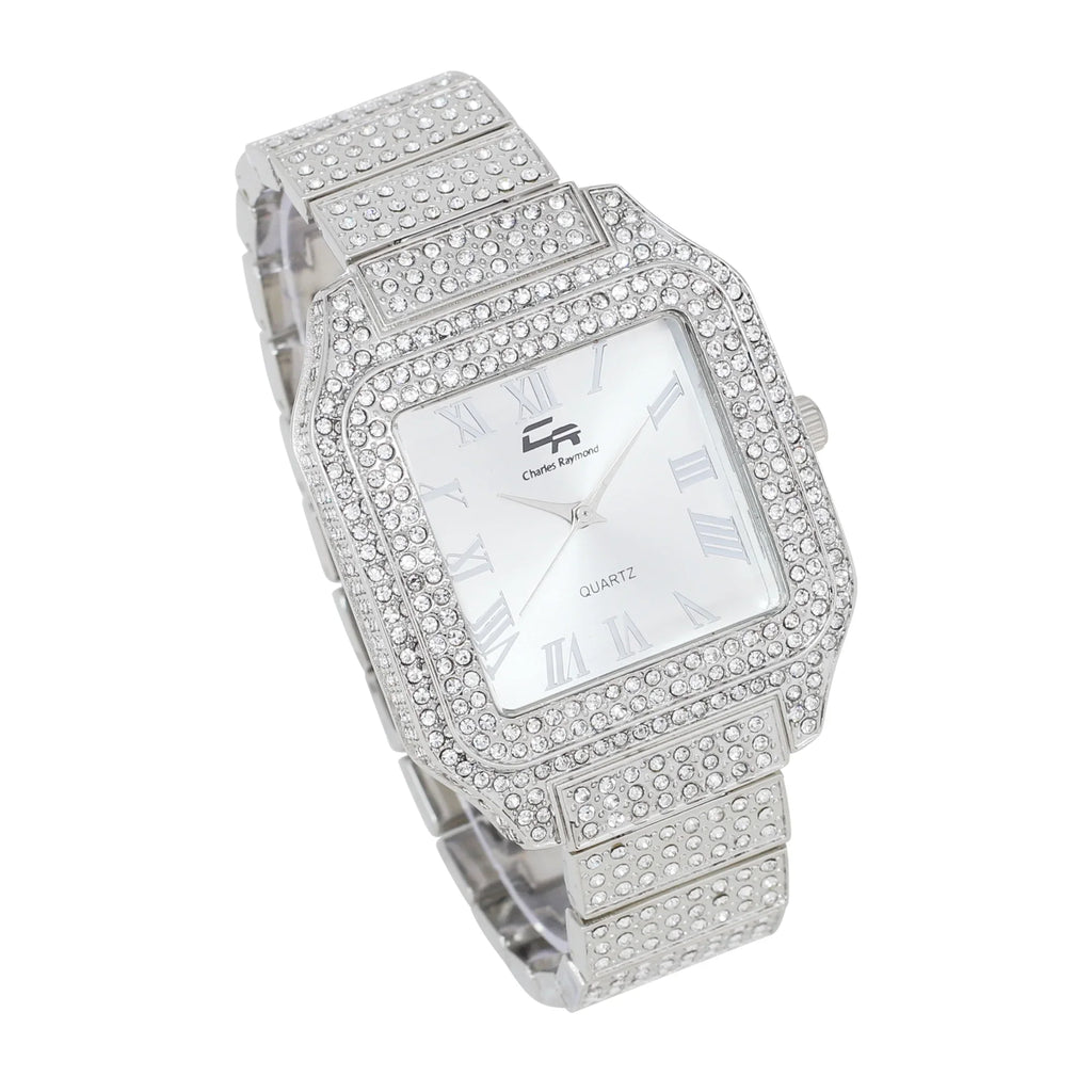 Glamour True Classic-SLV) trendy a Women's to Diamonds blinged-Out Beauty Crystal (L0513LA Testament Timeless Luxury Out Watch, and Iced