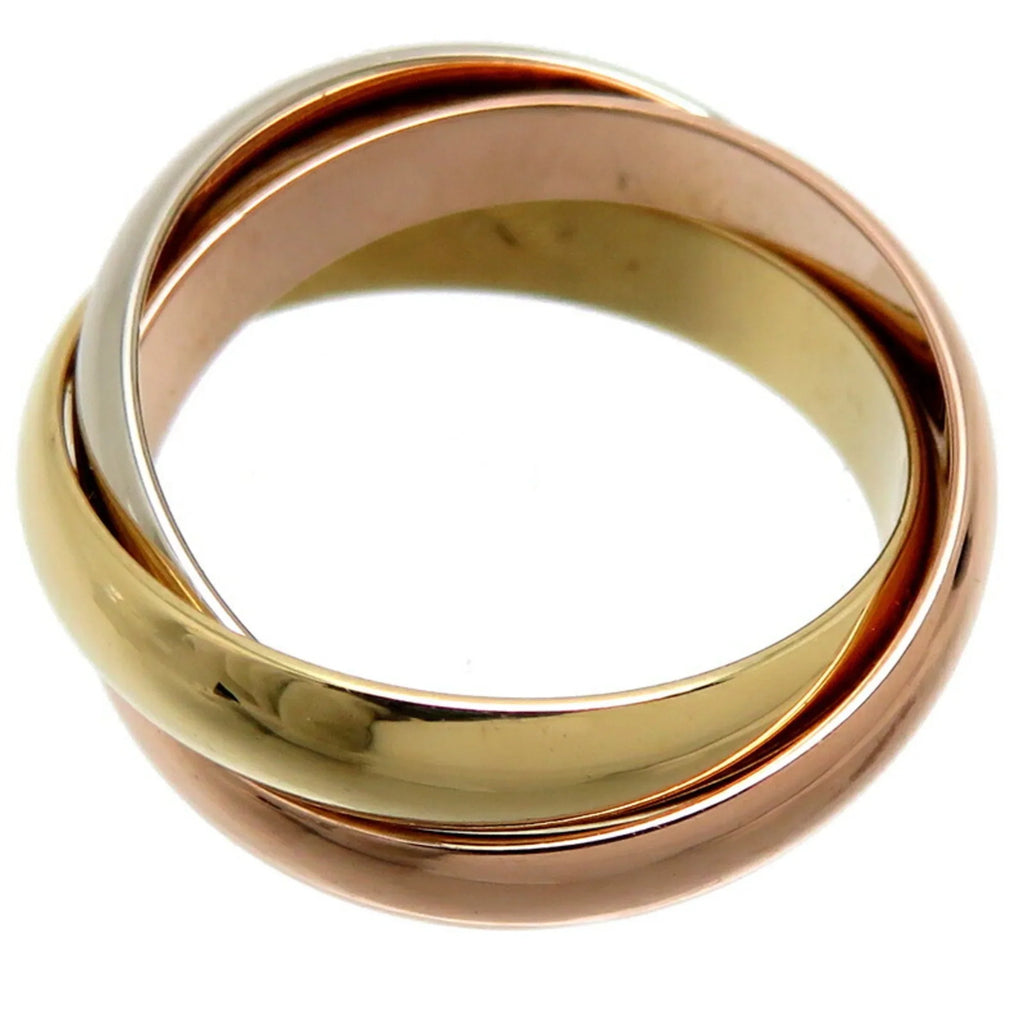 750 Ring, Ladies new Trinity Cartier Yellow Size Gold, #50 10 (Good) Pre-Owned