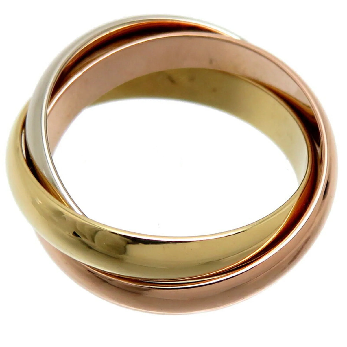 750 Ring, Ladies new Trinity Cartier Yellow Size Gold, #50 10 (Good) Pre-Owned