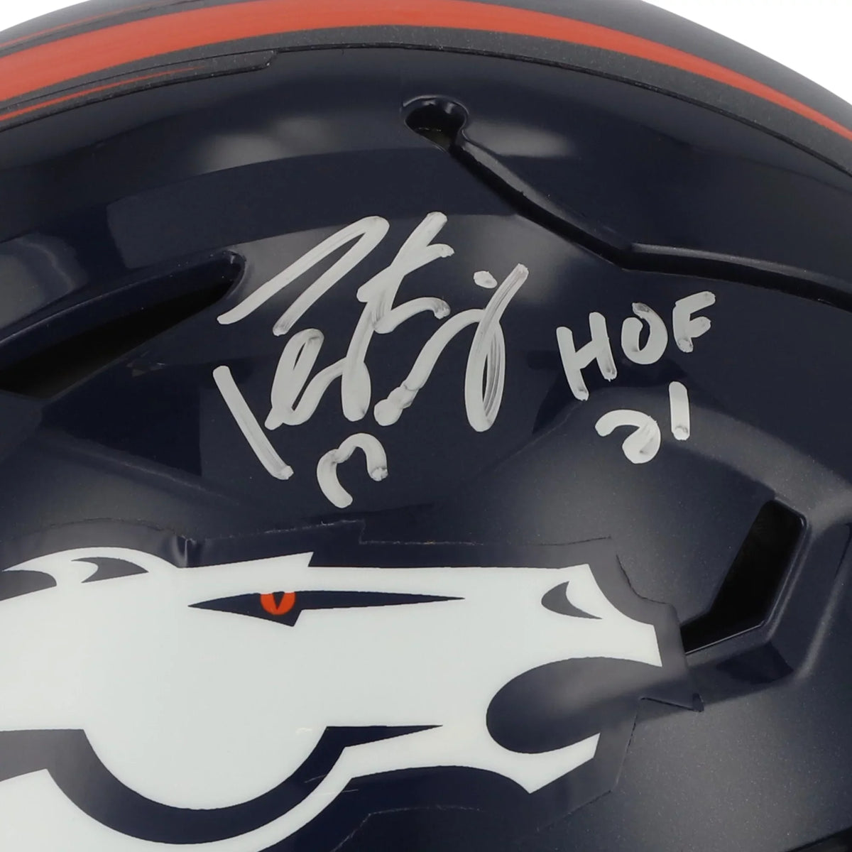 Authentic Inscription 21" Broncos Manning Peyton Speed Flex with "HOF Helmet high quality Rid Autographed Denver