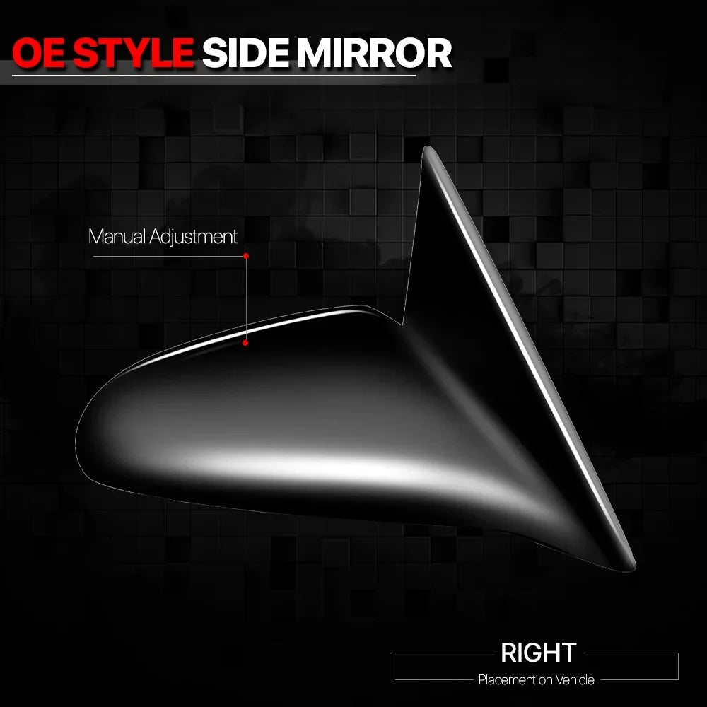 99 Swift Espejos 00 Door Passenger Side Manual 1995-2001 View Chevy/GEO Mirror Rear Right For 97 Door 98 Suzuki Operated Metro 96