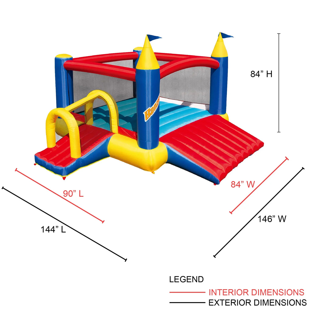 Slides 2 and Slide Complete Bounce Air House with N’ Banzai Fun Set Blower