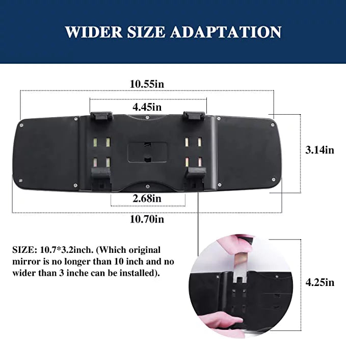 Car Bling Bling with Rear and Car Mirror, Bling View Interior Women Rearview HD Car Tee Mirror Accessories Glass, Decorations for