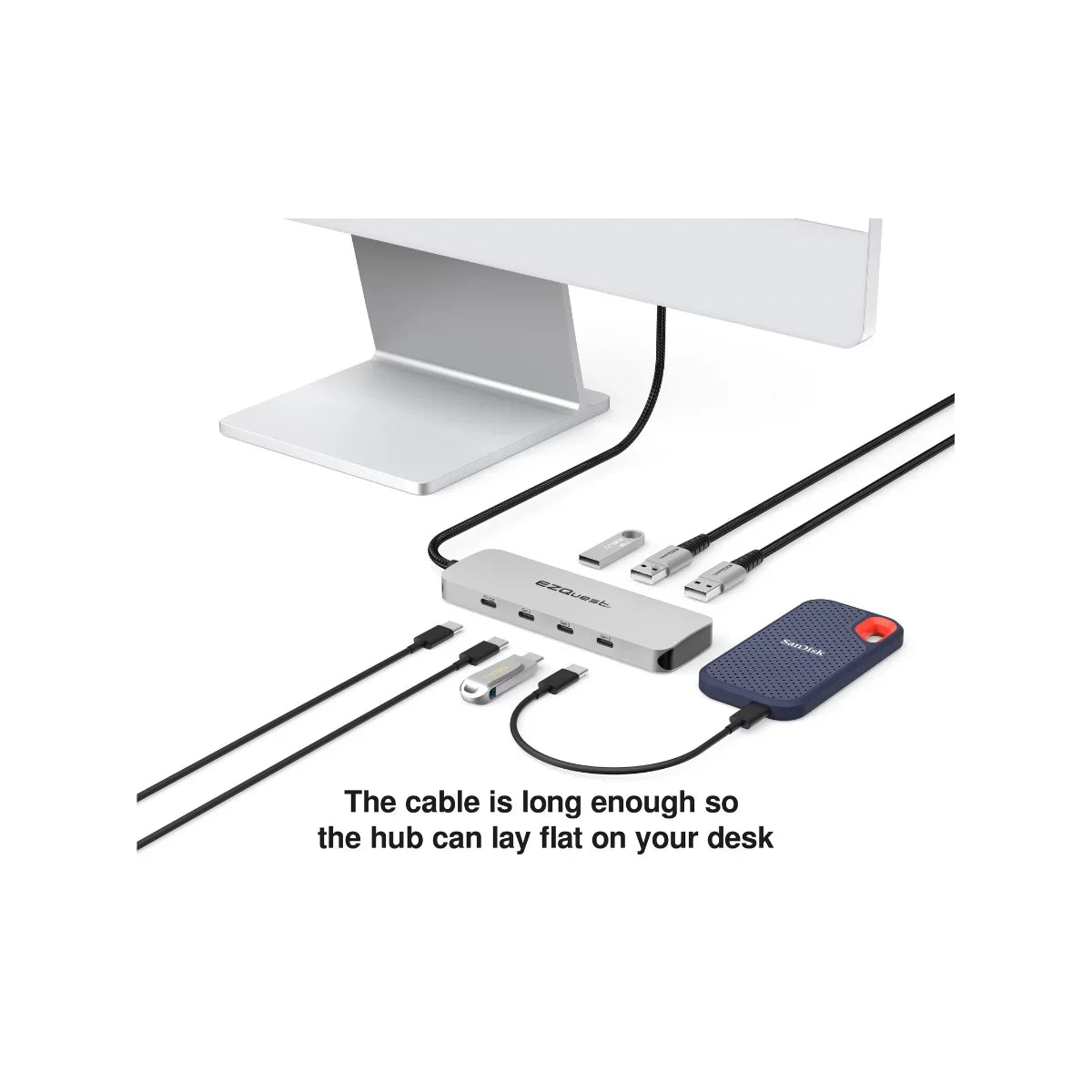Ports USB-C Adapter EZQuest Gen Hub 7 2