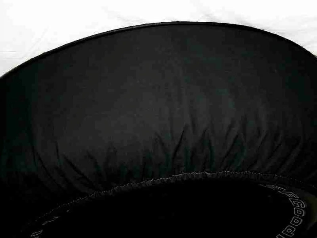 Texture Black-on-Black Series High - Endurance - Denim Heavy - 35-in - w/Camera SpareCover® - Spare Jeep Cover US Tire Brawny Vinyl Brawny Made -