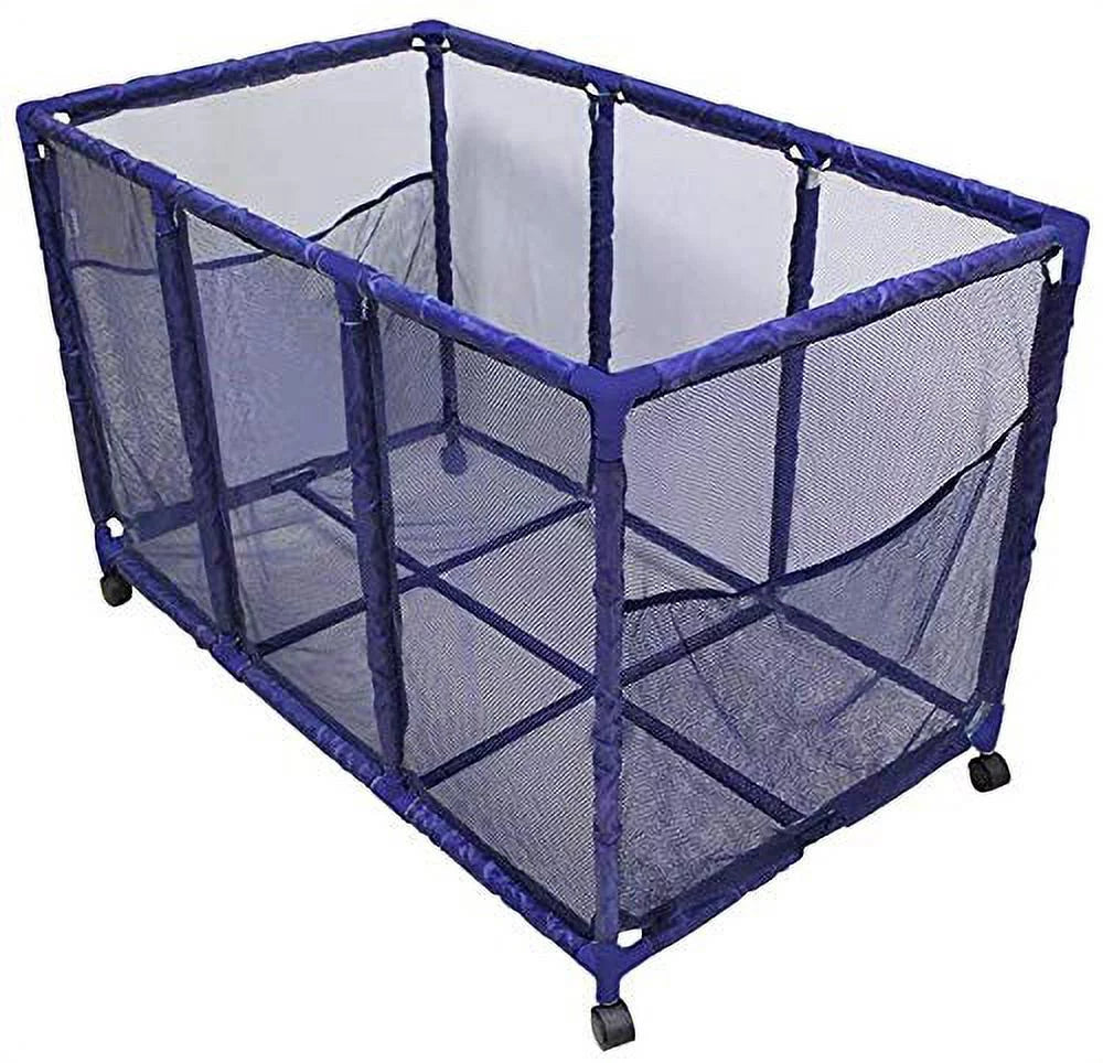 Toys, 28" x L Storage Floats, Height, W Style 563009 Floats Essentially Mesh 25" Equipment Organizer (43" and Blue x Kids Balls Noodles H), Bin, Pool Large, Rolling Holder, Yours