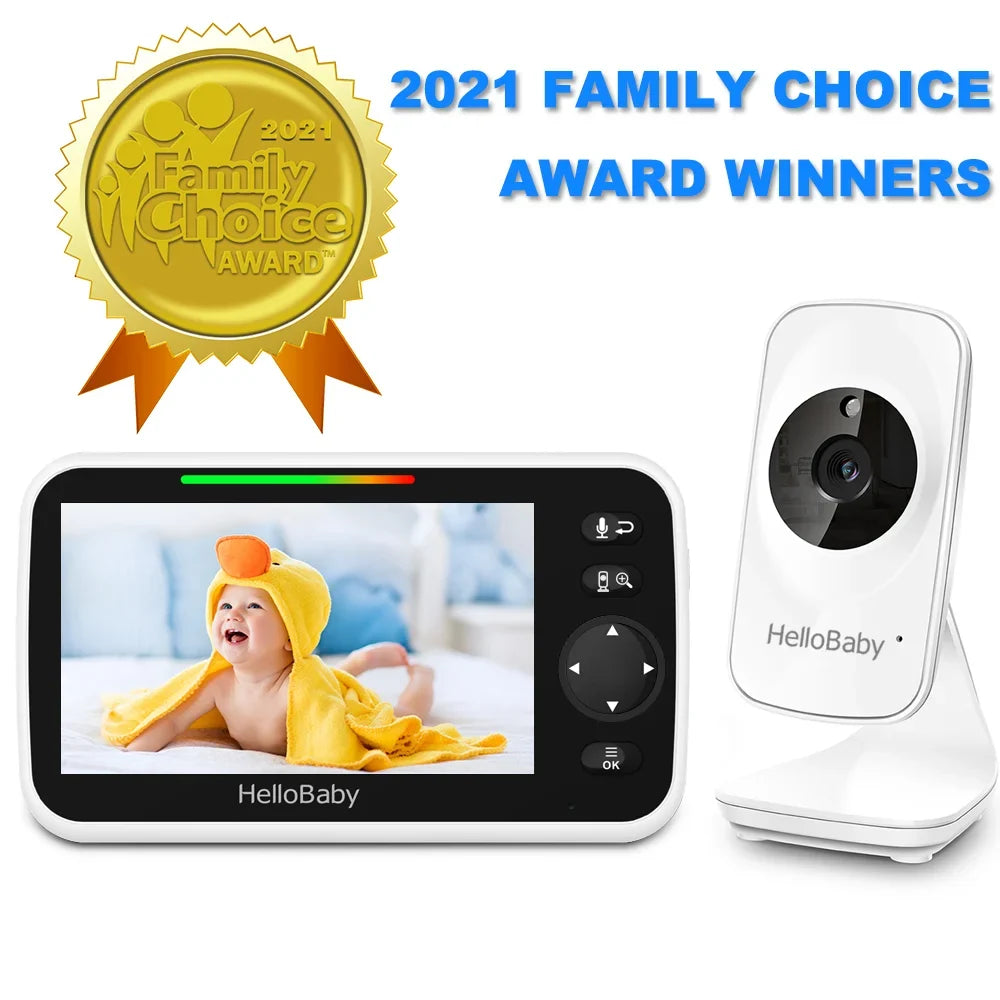 Temperature Vision, Night and Way Screen, Display, Monitor HelloBaby Audio 5 Baby VOX Audio, Camera Camera, Monitor Video Infrared special edition and Mode Color Two with 5" inches Lullaby, LCD