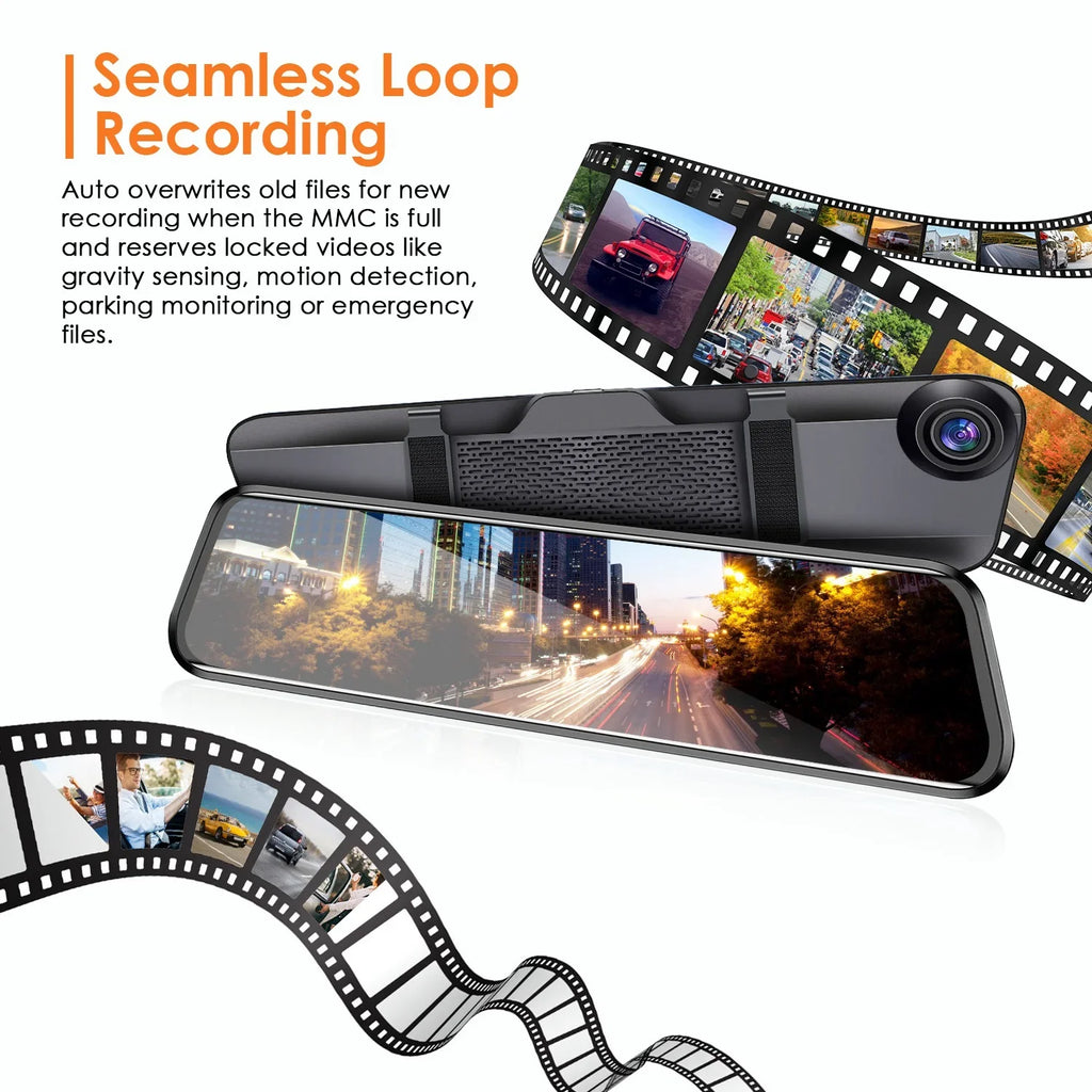 4K Motion Control Cam Detection 12in Recording Control DVR Camera Recorder Car Angle APP classic with Voice G-sensor 170° iMounTEK Camcorder Loop Dash Night Vision