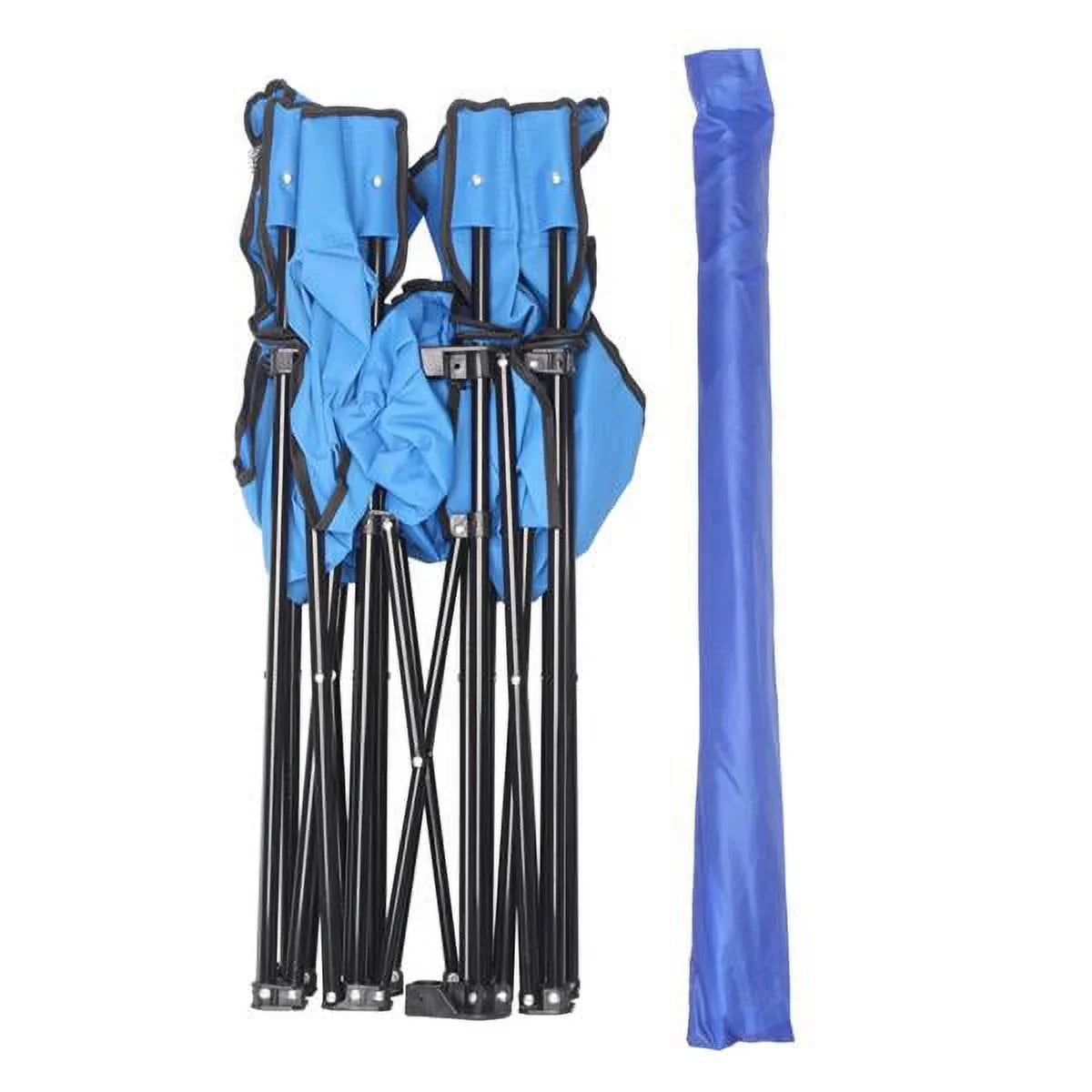 Camping Double Carrying Chair, Portable Folding Holder for Bag, Camping Outdoor Pool with High Beverage Park Blue new SYTHERS Chair, Beach Beach Table Strength Outdoor Patio Chair Mini