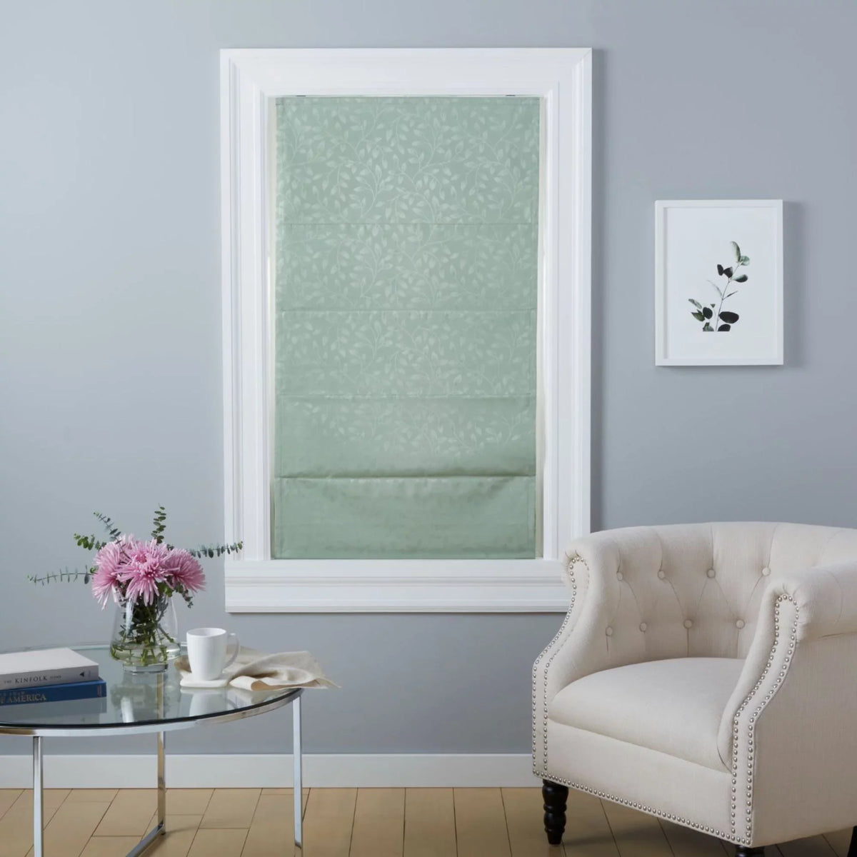 27"x Shade, Roman Botanical high quality Blackout Bolan Total Exclusive Sage 64", Home