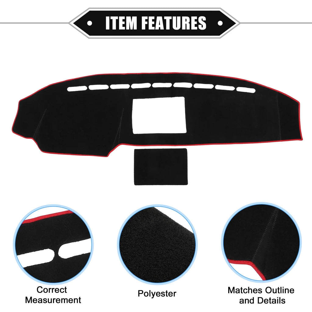 Polyester Dashboard 2008-2014 Unique Bargains Protective Car for Compatible Black F150 Console high quality Center Ford Mat Cover