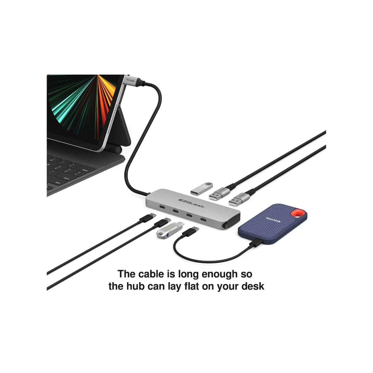 Ports USB-C Adapter EZQuest Gen Hub 7 2