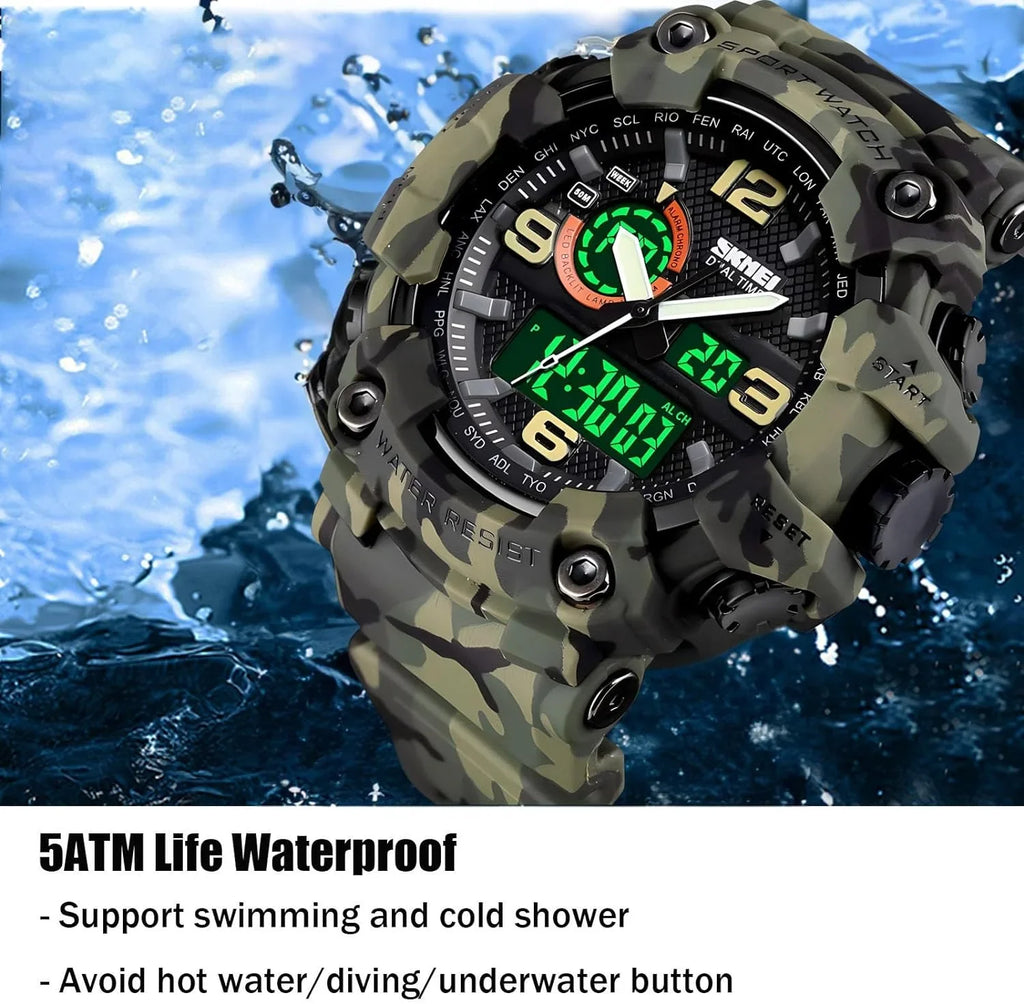 Function Men's Gosasa Watches… new Watches Alarm Waterproof Sports Multi Military LED Digital Watch S-Shock