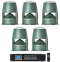 (5) classic Outdoor Landscape CONTROL JBL 70v 5.25" Speakers+Amplifier Commercial 85M