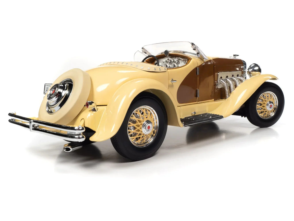 SSJ classic Duesenberg World Diecast Speedster and 1935 Car Brown 1/18 by Auto Gold Yukon Model Chocolate