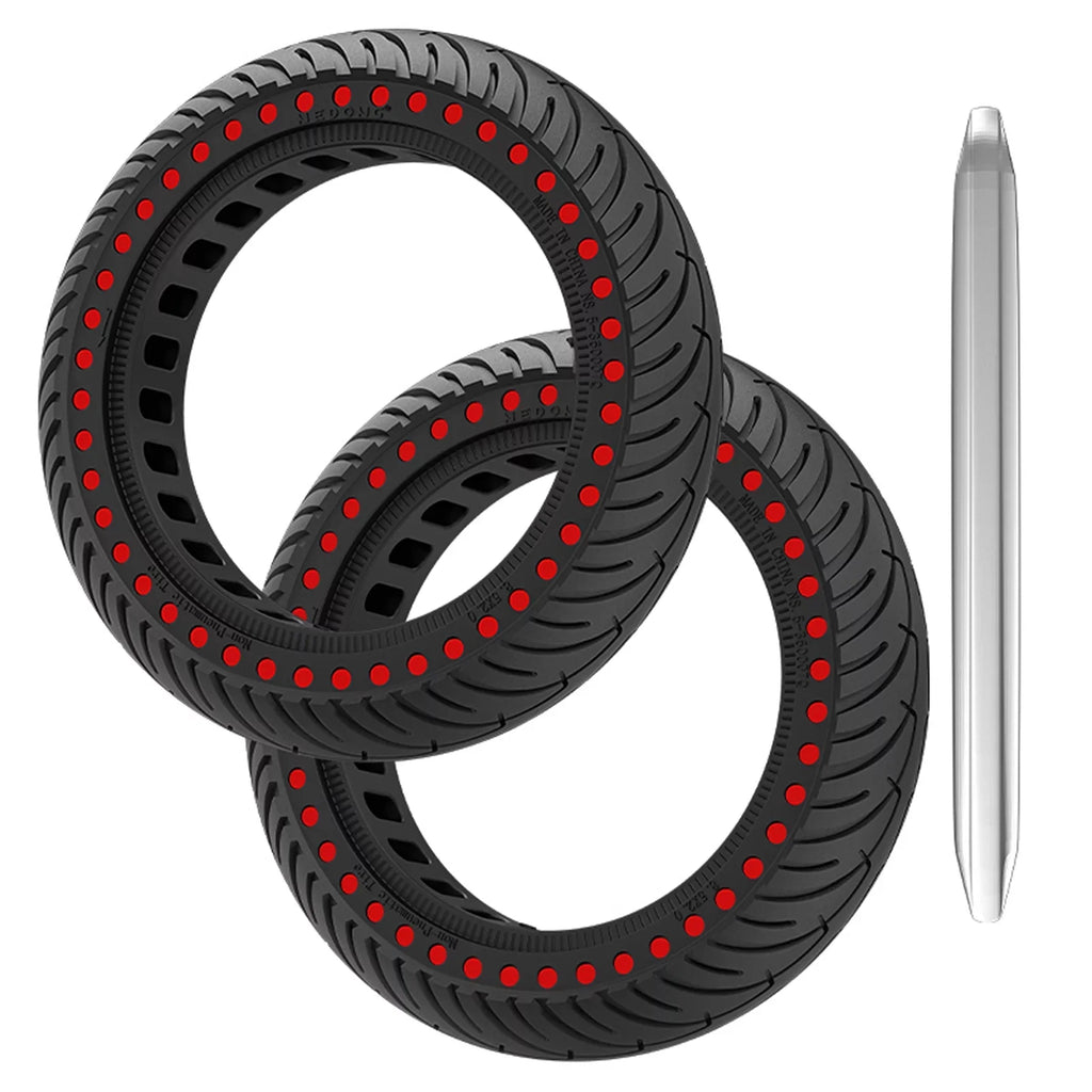 E Riding Inch Tomshoo for Puncture Mounting Tire M365 proof 8.5 2pcs with Set Solid Rubber Tyre Tool