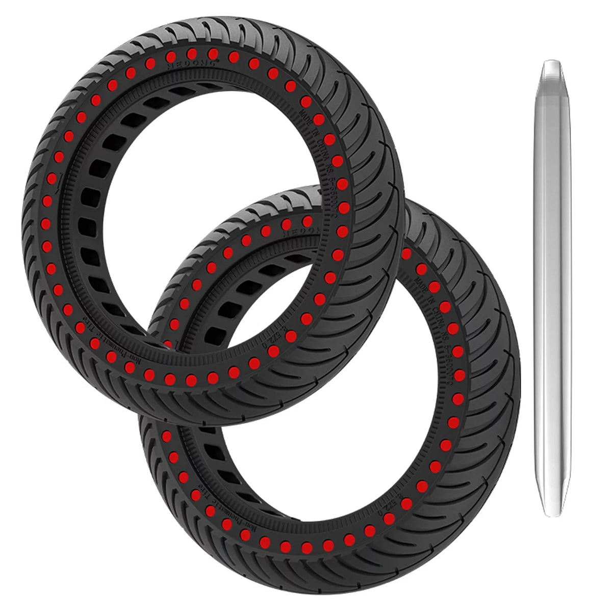 E Riding Inch Tomshoo for Puncture Mounting Tire M365 proof 8.5 2pcs with Set Solid Rubber Tyre Tool