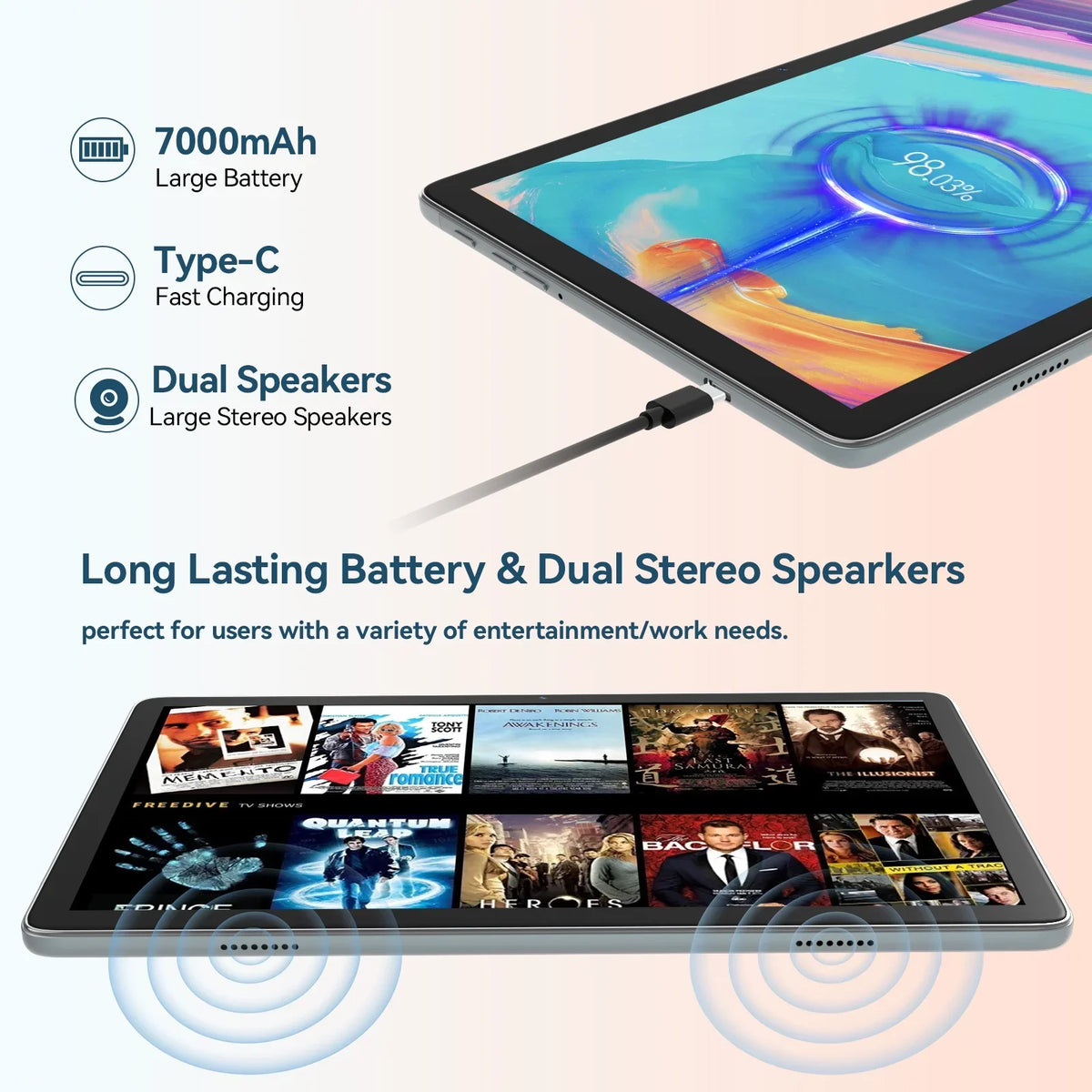 Tablet Newest inch with Storage,Android Keyboard Expandable,Octa-Core Stylus,5G Tablet,1TB 10.1 ROM WiFi Wireless Tablet RAM Case Processor,2024 12.0 Mouse Android Tablet,8GB Tablet 128GB