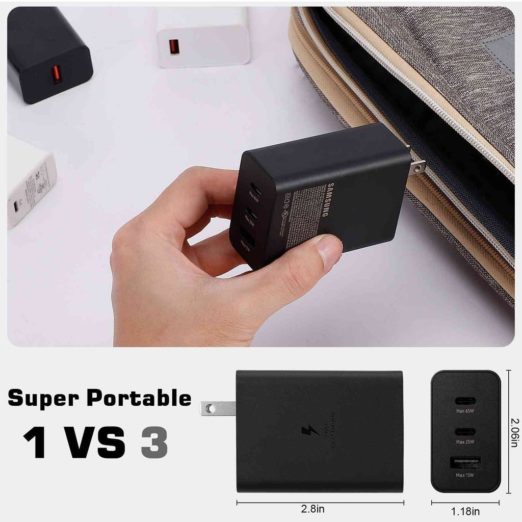 & Magic Pro Fast Dual for 30 USB Ports 6R/Axon 5G/Blade 30 V30/nubia ZTE iPhone, Charger 5G Phones Ultra Laptops, 3 High-Speed 30 Charging 65W Axon Red with - USB-C Travel 5G/Axon Galaxy,
