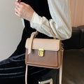(7.9*5.93*3.16) For Junior Trendy Leather Crossbody Bag, Square Purse Women Flap Decor Inch Buckle Faux Handbag,