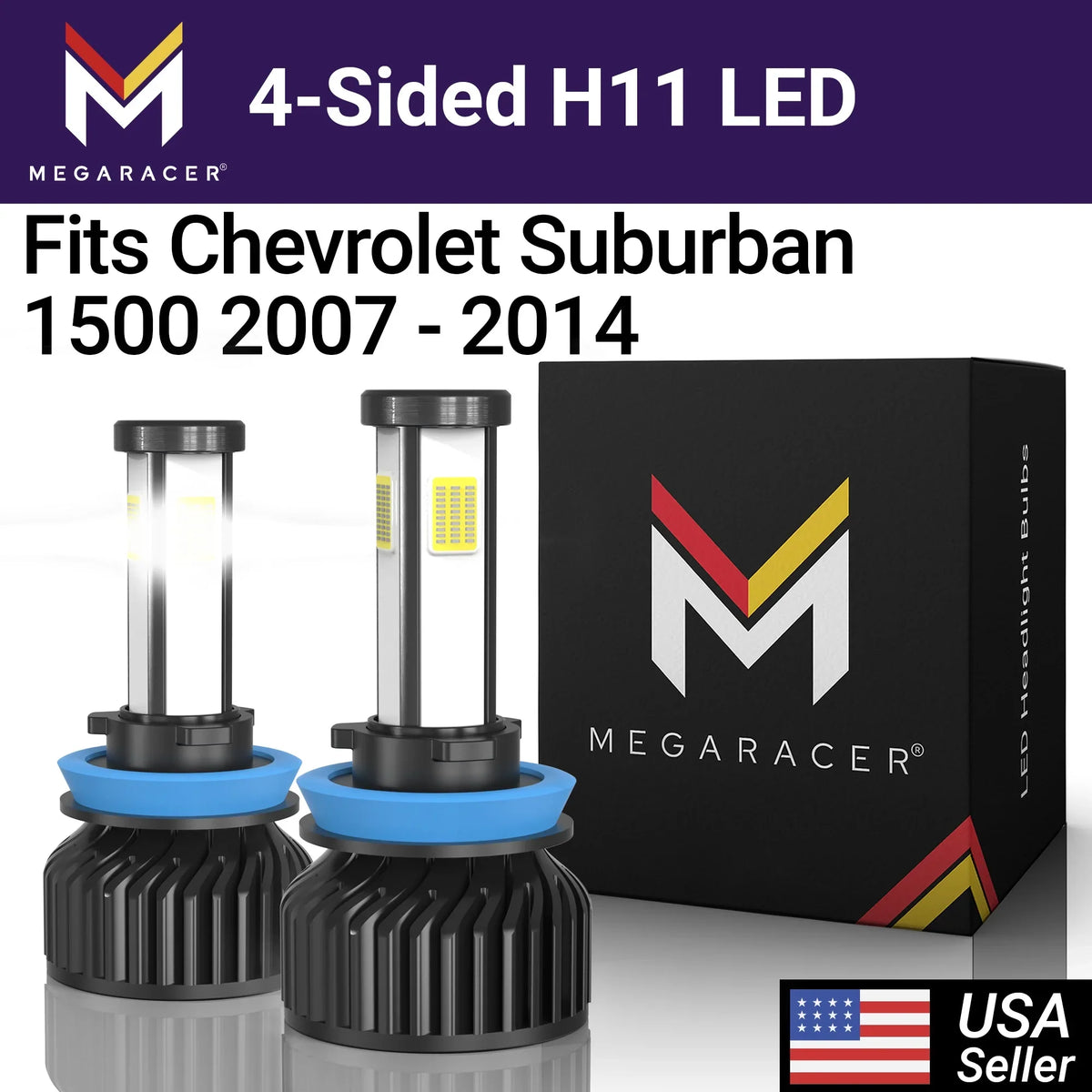 Racer special edition 60W 2011 2010 Sided 1500 4 - Beam 2012 Chevy Diamond Chevrolet Headlights 14 6000K Suburban 2013 Chevrolet H8 Mega Low Replacement LED Chevy White H11 2014 2007 H9 1500 Suburban 07 2009 2008 12V