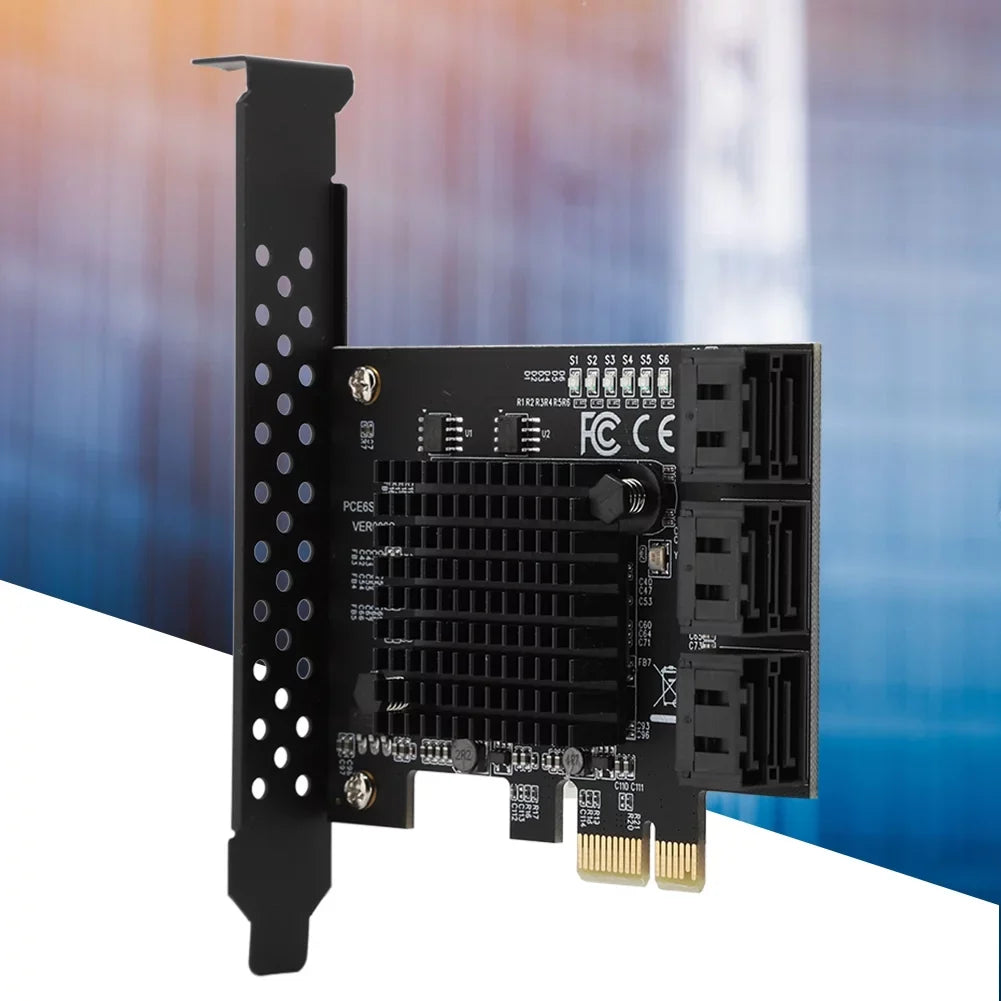USB, 1.5G PCI 6-Port 3.0 Card Expansion Card Card HDD SATA Riser Jadeshay Compatible,3G