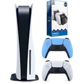 Blue new with Disc) Playstation Controller Station ( - and Bundle Dual Version Disc PS5 5 Extra Charging Starlight