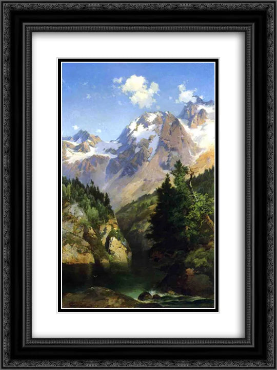 Matted Moran Ornate Framed Art Peak, Thomas Mountain high quality Black 'A Territory' 18x24 2x Print Idaho Rocky