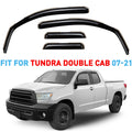 Compatible In-channel 2007-2021 Tinted Smoke Co GrandWheel Double Window Toyota high quality - with 4pcs. GW0114 Deflectors Rain Vent Tundra Side Guards Cab Visor