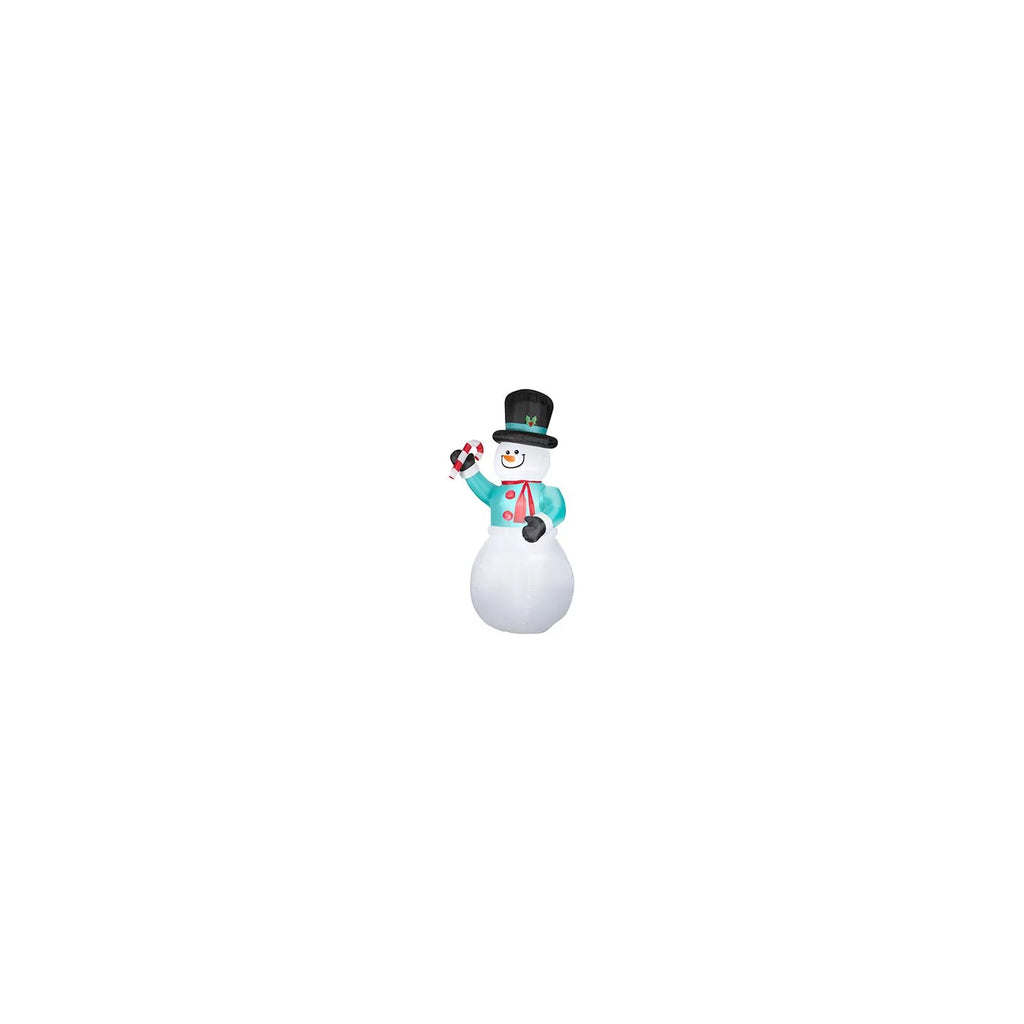 Candycane with Gemmy Inflatable Snowman ft. LED 12