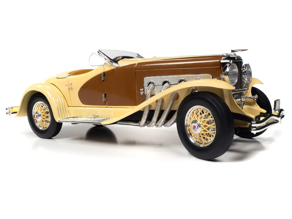 SSJ classic Duesenberg World Diecast Speedster and 1935 Car Brown 1/18 by Auto Gold Yukon Model Chocolate