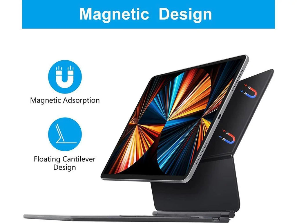 classic 2018 Gen Gen 3rd Backlit for / 4th Keyboard Trackpad 2022 Magic / Stand Cover - Smart / 12.9 6th 2020 iPad Keyboard Gen Gen 2021 5th Magnetic Pro