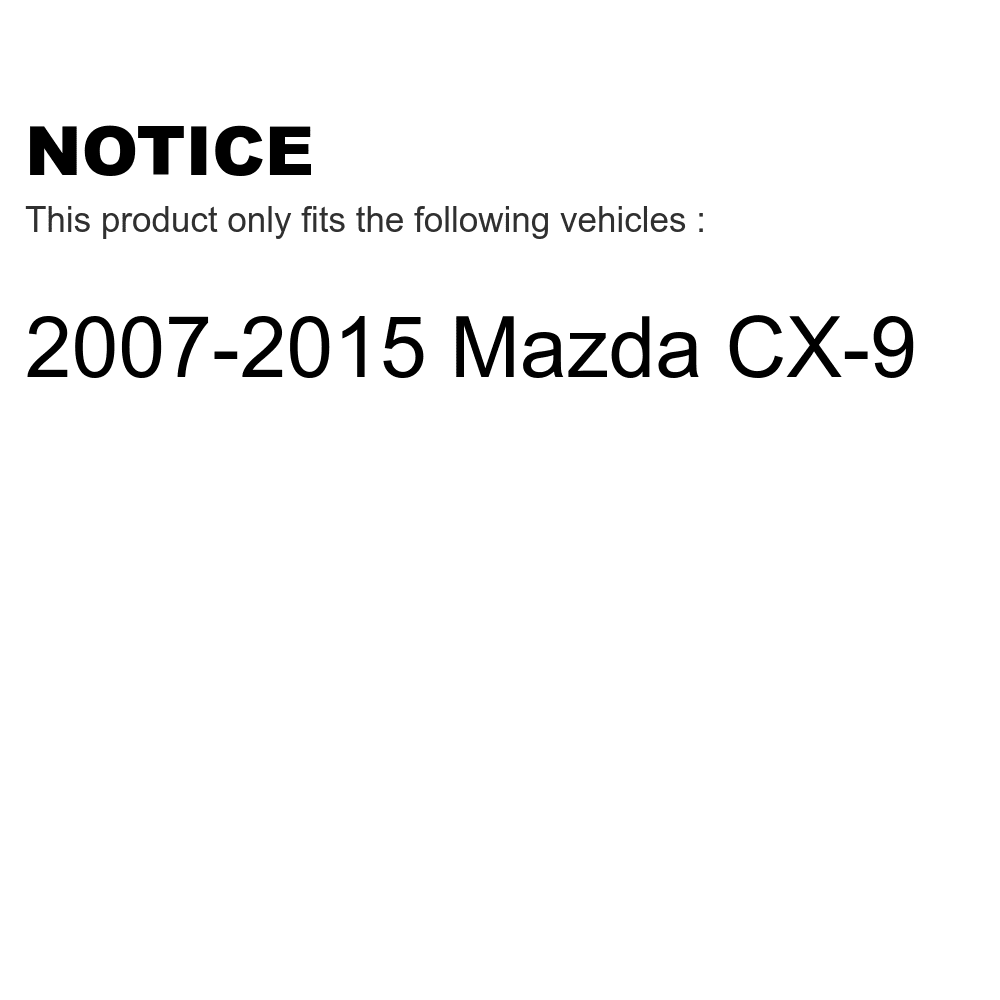 Semi-Metallic - Pads For K8S-101881 2007-2015 Auto Brake And Rear Mazda Rotors Transit Kit Disc trendy CX-9