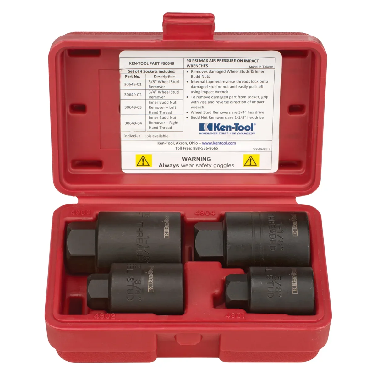 STUD new WHEEL H.D. REMOVER SET 4-PC