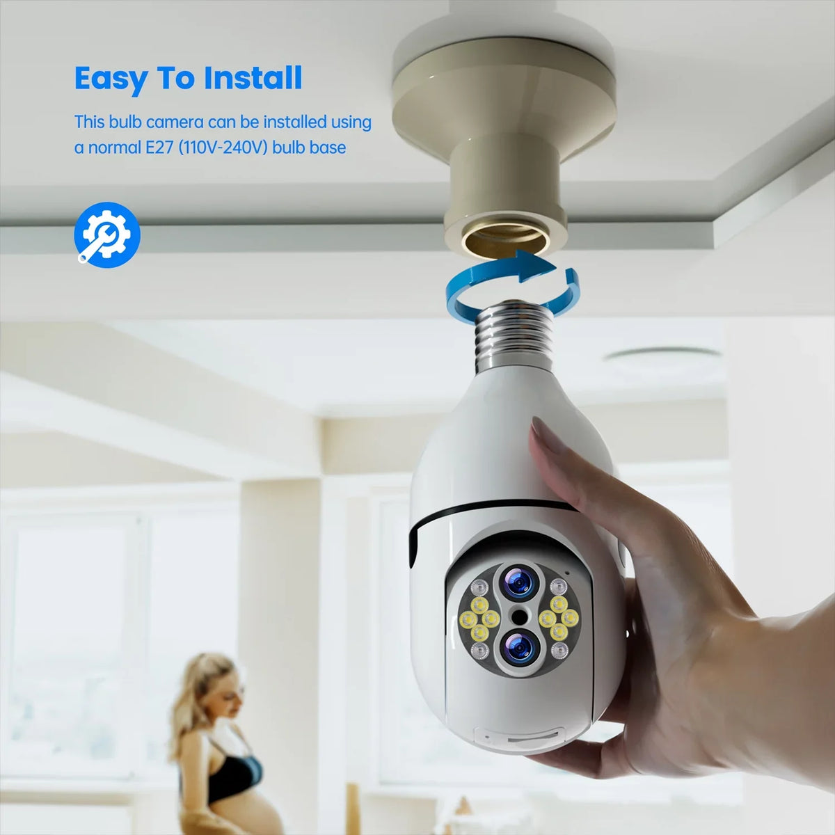 Security Light E27 Outdoor 3 PTZ 10X Hybrid Bulb special edition Zoom Toguard Surveillance Lens Pack Dome Camera Connector Dual Camera SC11 Wireless