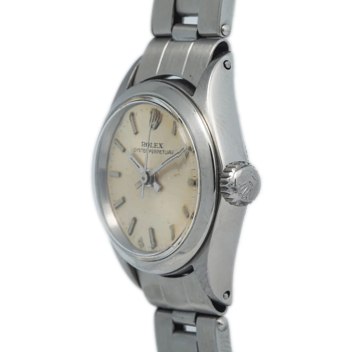 Perpetual Silver Dial Ladies 24mm Automatic 6618 trendy Oyster Stainless Watch