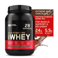 Gold Powder, Extreme Protein, 28 Servings Protein 24g Milk Chocolate, Optimum Whey 100% 2 Nutrition, lb, Standard
