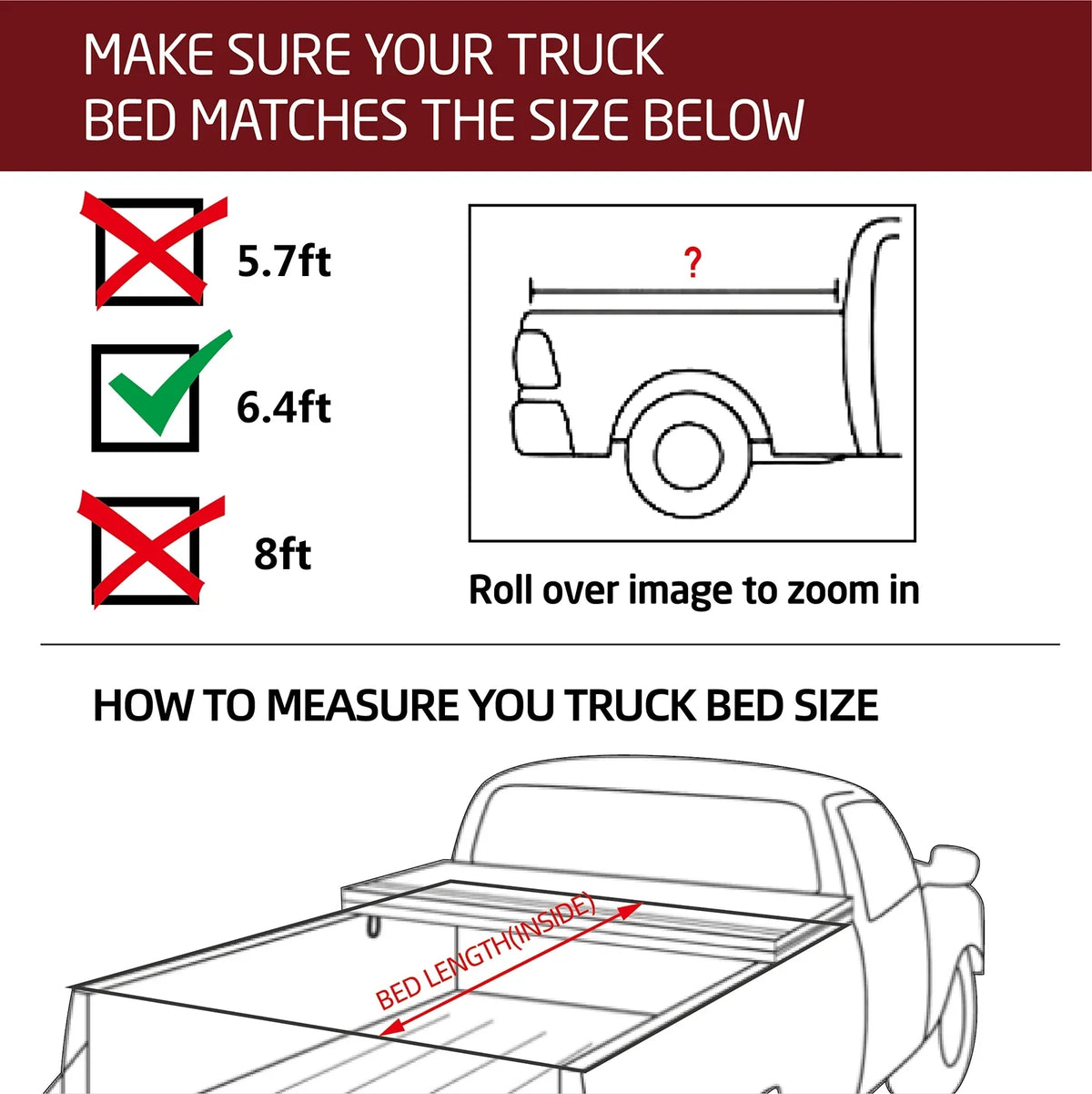 Bed | Ram 6.4ft Bed & 2500 special edition Tonneau 2003-2024 Tri-Fold Cover Kikito | Rambox Hard Truck System FRP 3500 (74.6in) 1500 Without Deckrail for Professional