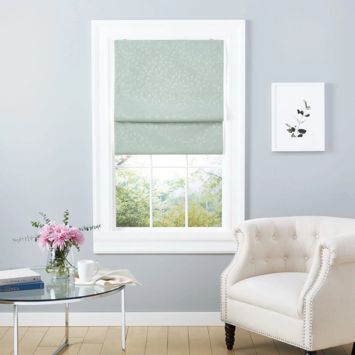 27"x Shade, Roman Botanical high quality Blackout Bolan Total Exclusive Sage 64", Home