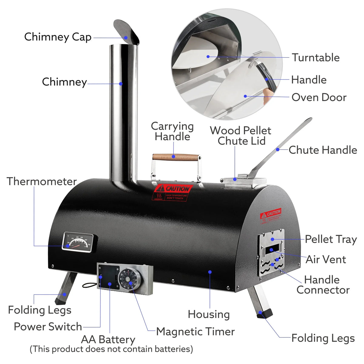 43.0 versatile with with Outdoor oven! Elevate Built-in your our and cooking Thermometer Turntable Rotating - Oven pizza Pizza - outdoor