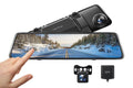 Front & - Cam Dual Camera, 12" Dash 2.5K Control H612X Voice Vantop Vision Mirror Mirror Dash IPS Monitor, Rear w/Night Cars Screen, Black View Parking Touch Camera