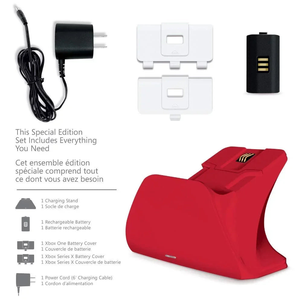 Charging with Series Xbox Station Red Pulse for Charging 1100 Xbox Rechargeable Pro Xbox special edition Gear XS Stand and One Battery, Mah Controller Universal