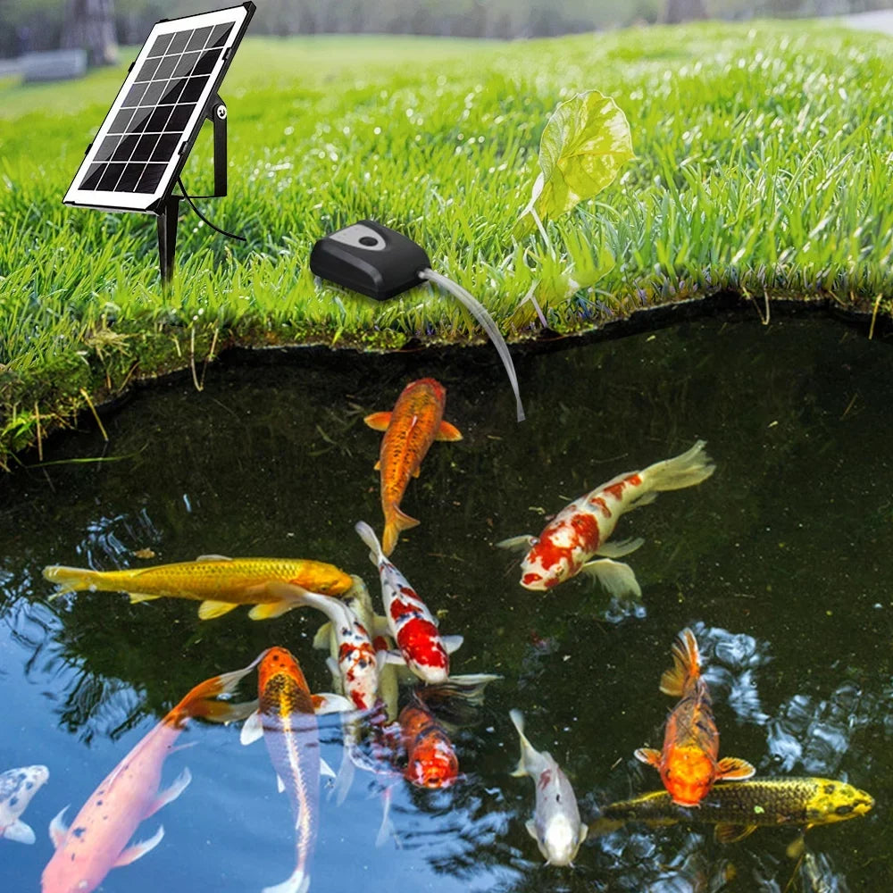 Pond With Aerator Air Solar Stone Fish Reable 3.5w 6v Dual Aerator new Pump,Pond Pipe Fish Bubble Ponds Pump Ponds Stone Pond Water Aerator Air Pump Pools Pump Zdhf Solar