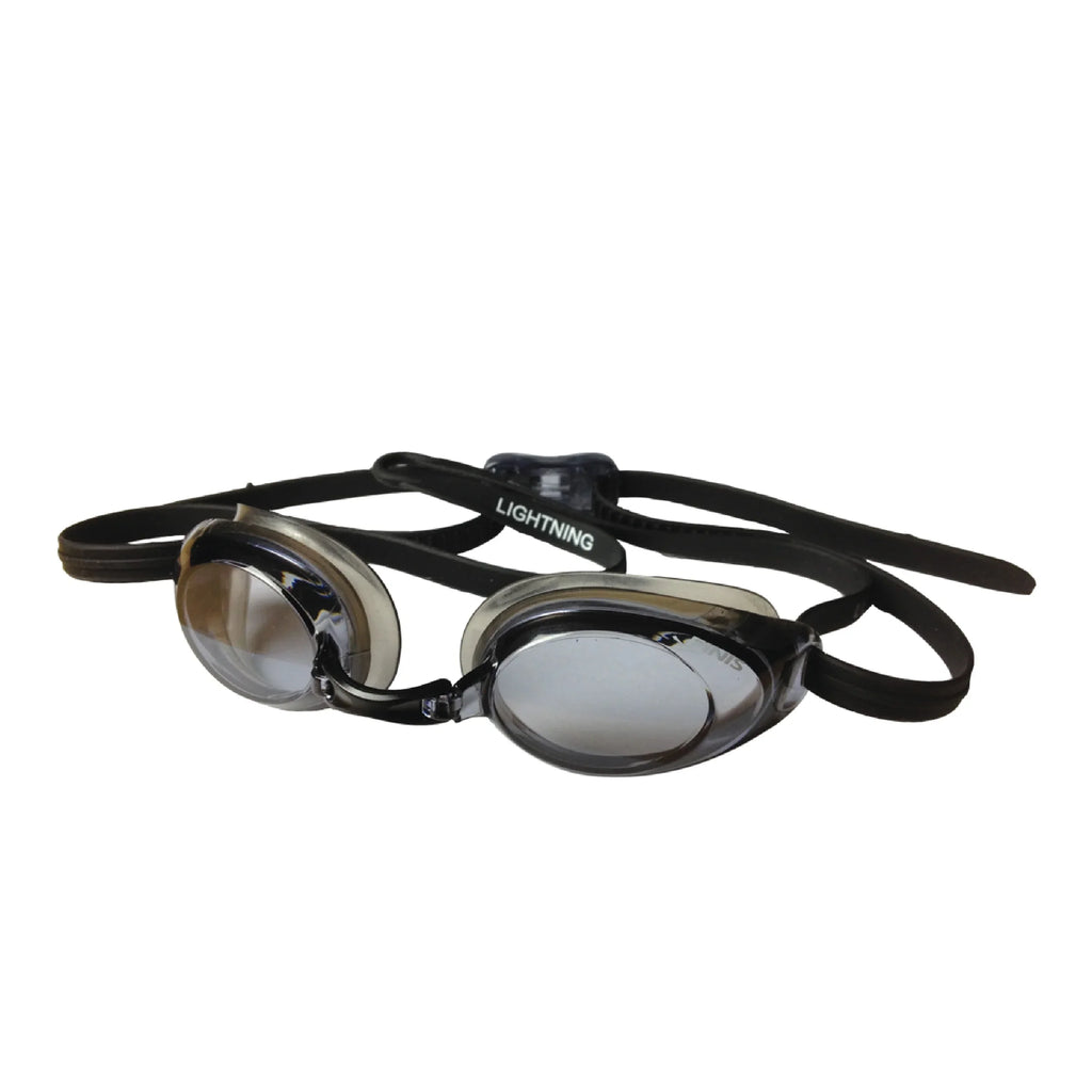 4 Goggles Goggles Nose - Watertight Goggles Silicone Interchangeable Black/Smoke Competitive Swim Adjustable Goggles Adult with Straps - Pieces for and Swim Lightning with Women Swimming - - Men FINIS