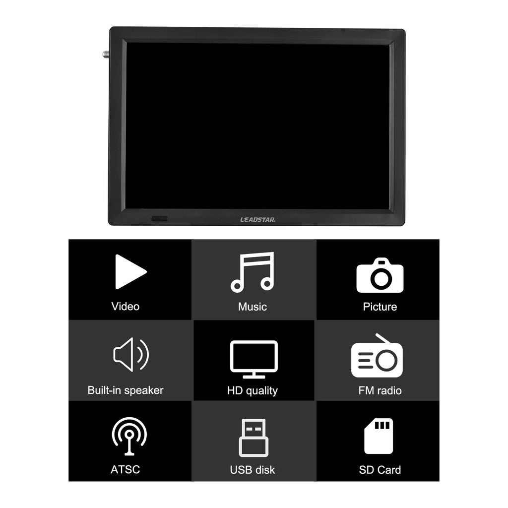 TV D14 Disk Remote Playback U 14-inch Digital Player Card with ATSC Portable LEADSTAR Car Control new Player Television TV