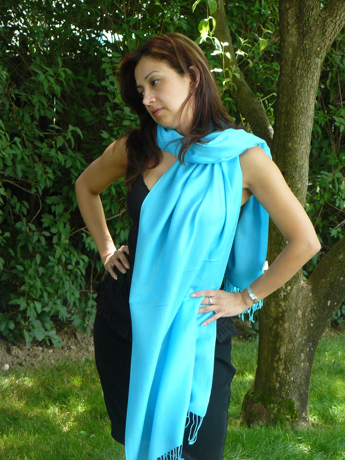 Scarf/Wool/Silk (Turquoise) Shawl/Cashmere/Cashmere Scarf/Scarves/Shawl/Shawls/Stole/Wrap/Pashmina Scarf/Pashmina
