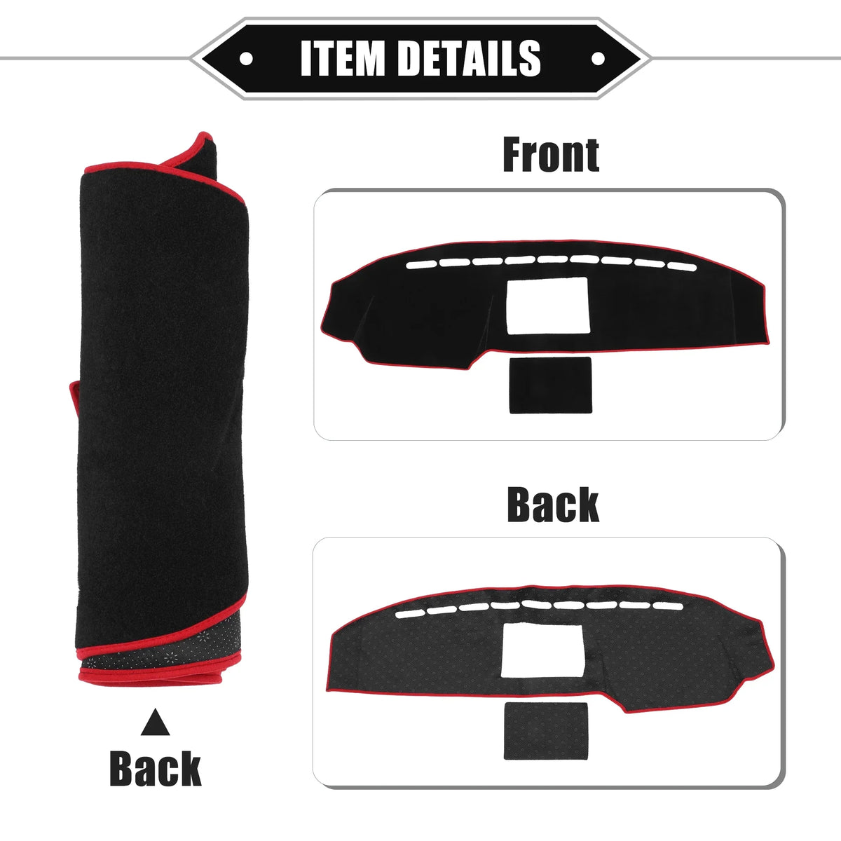 Polyester Dashboard 2008-2014 Unique Bargains Protective Car for Compatible Black F150 Console high quality Center Ford Mat Cover