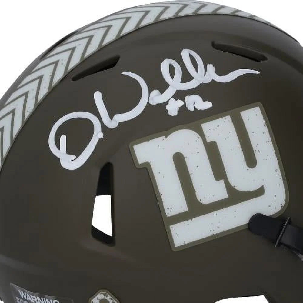 Helmet Rid Certified Salute - Service York Speed Waller Mini to Fanatics Autographed Giants New Authentic Darren 2022