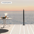 36"*2"*2" Line Steel Mount Post Black Deck Finish Level Adjustable drilled Level Level Top Wood Top Post Post Stainless Concrete Cable Railing